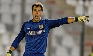 Dani Aranzubia, en el día de su debut con el Atlético de Madrid en partido amistoso con el Córdoba